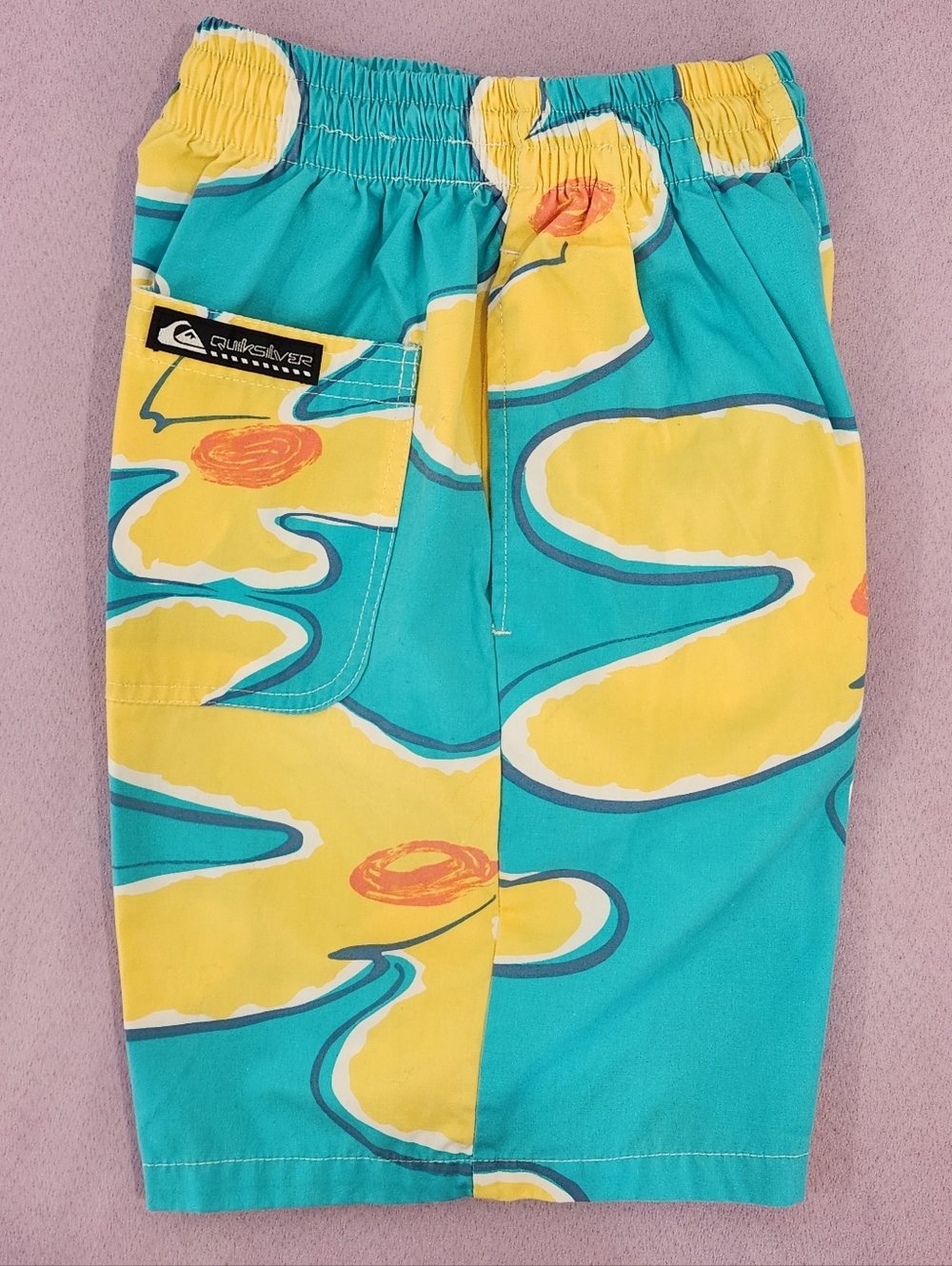Vintage 90s Quiksilver Made in USA Cotton Floral Shorts Boy XS